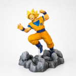 Super Saiyan Goku Dragon Ball anime action figure statue with rocky display base for anime collectors in Kenya