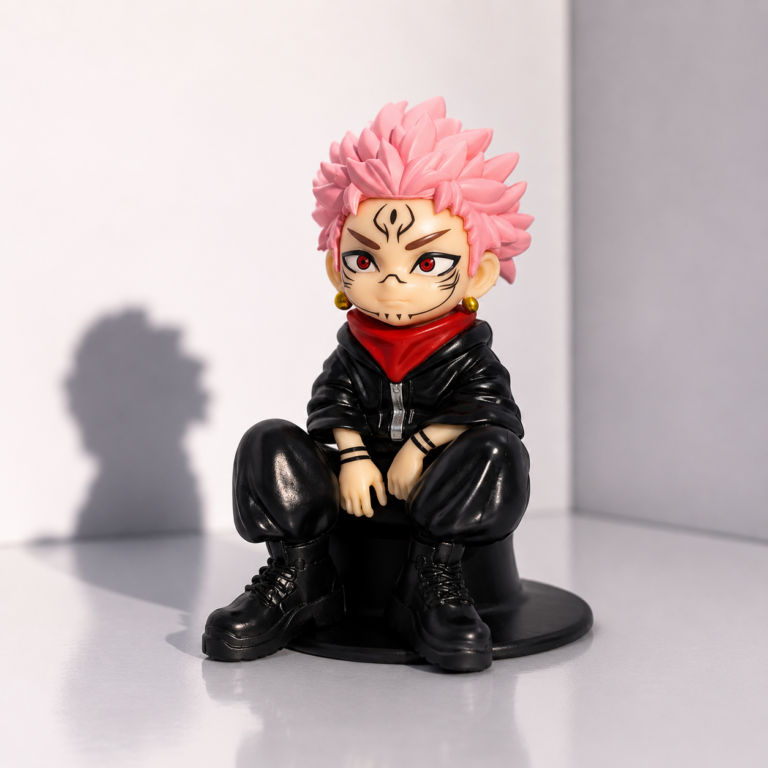 Ryomen Sukuna Jujutsu Kaisen chibi anime collectible figure with curse markings for anime collectors in Kenya