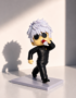 Satoru Gojo Jujutsu Kaisen chibi anime figure holding a drink for anime collectors in Kenya